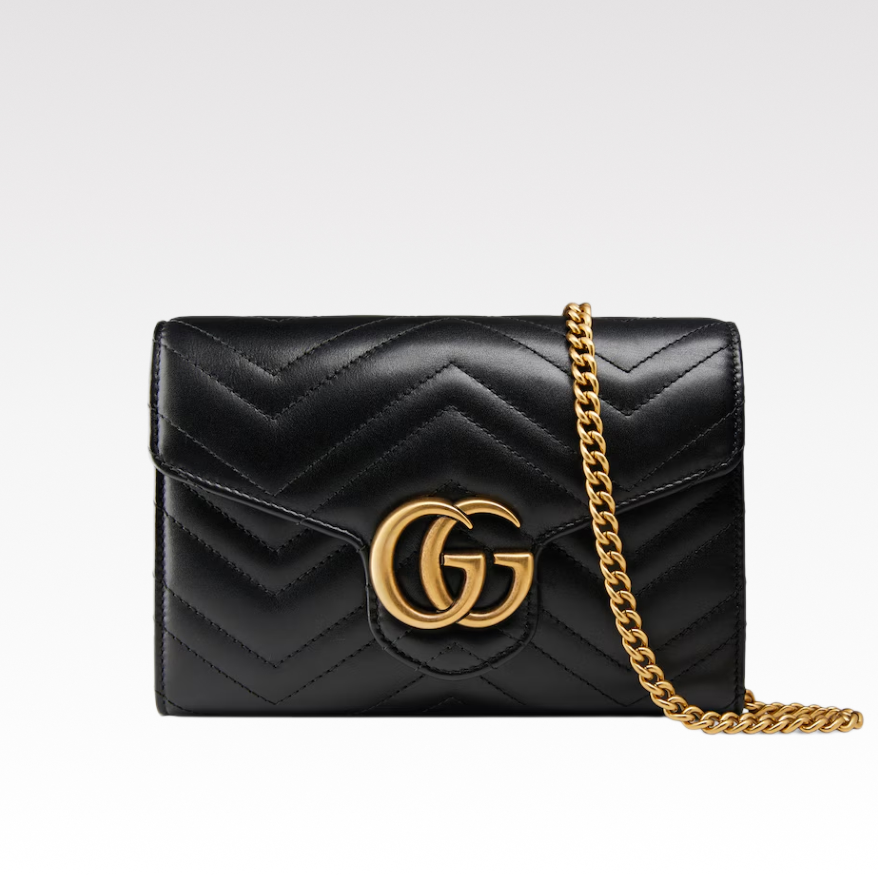 Double-G Marmont Chain Wallet - BlackWallet - Gorchic - $123.99