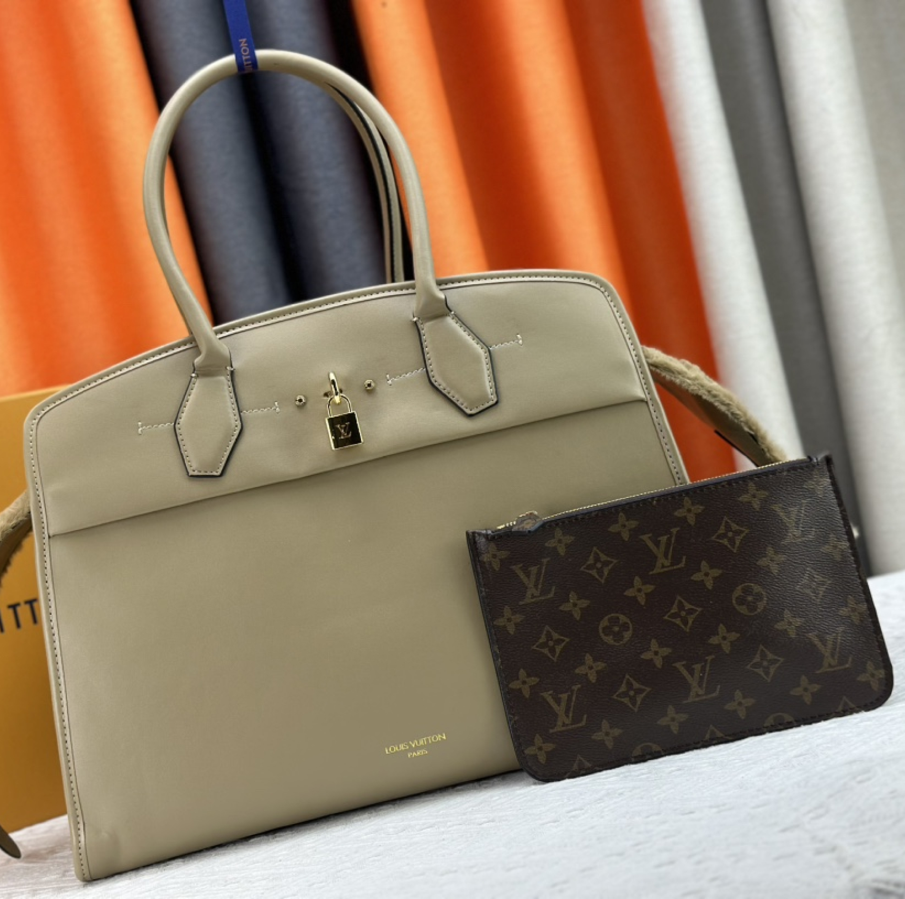 Designer Monogram City Steamer Large Handbag - Brown Bag - Gorchic - $164.99