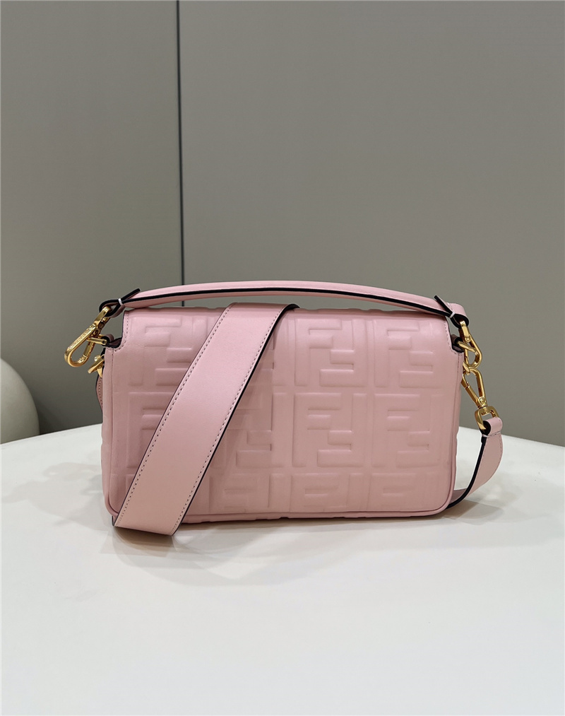 FD Embossed Baguette Bag - Gorchic - $138.99