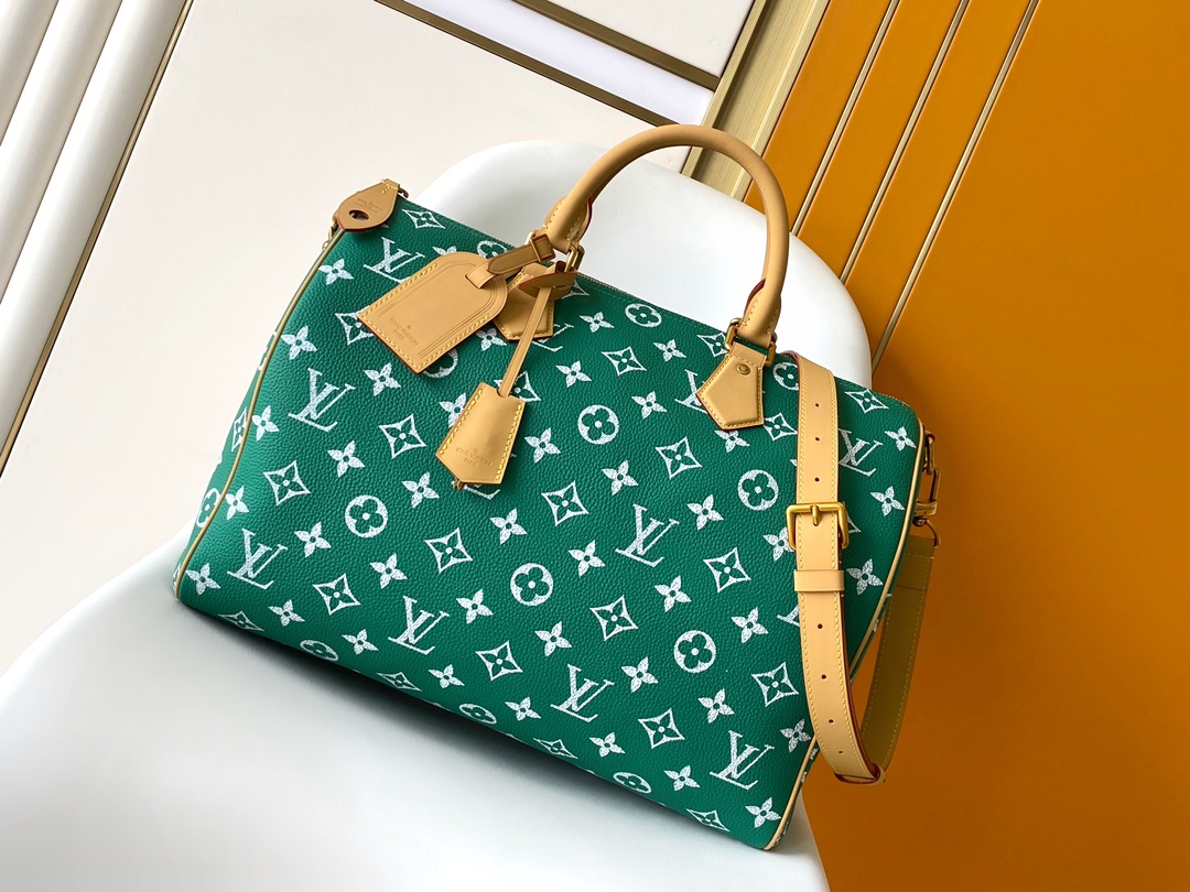 Designer Monogram Speedy P9 Bandoulière 40 - Green- Bag - Gorchic - $136.99