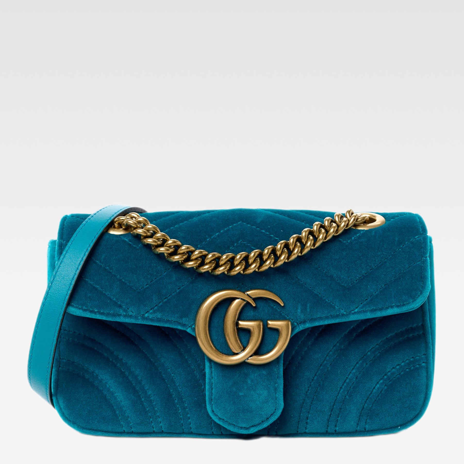 Double-G GG Marmont Veet Collection - Green Bag - Gorchic - $131.99