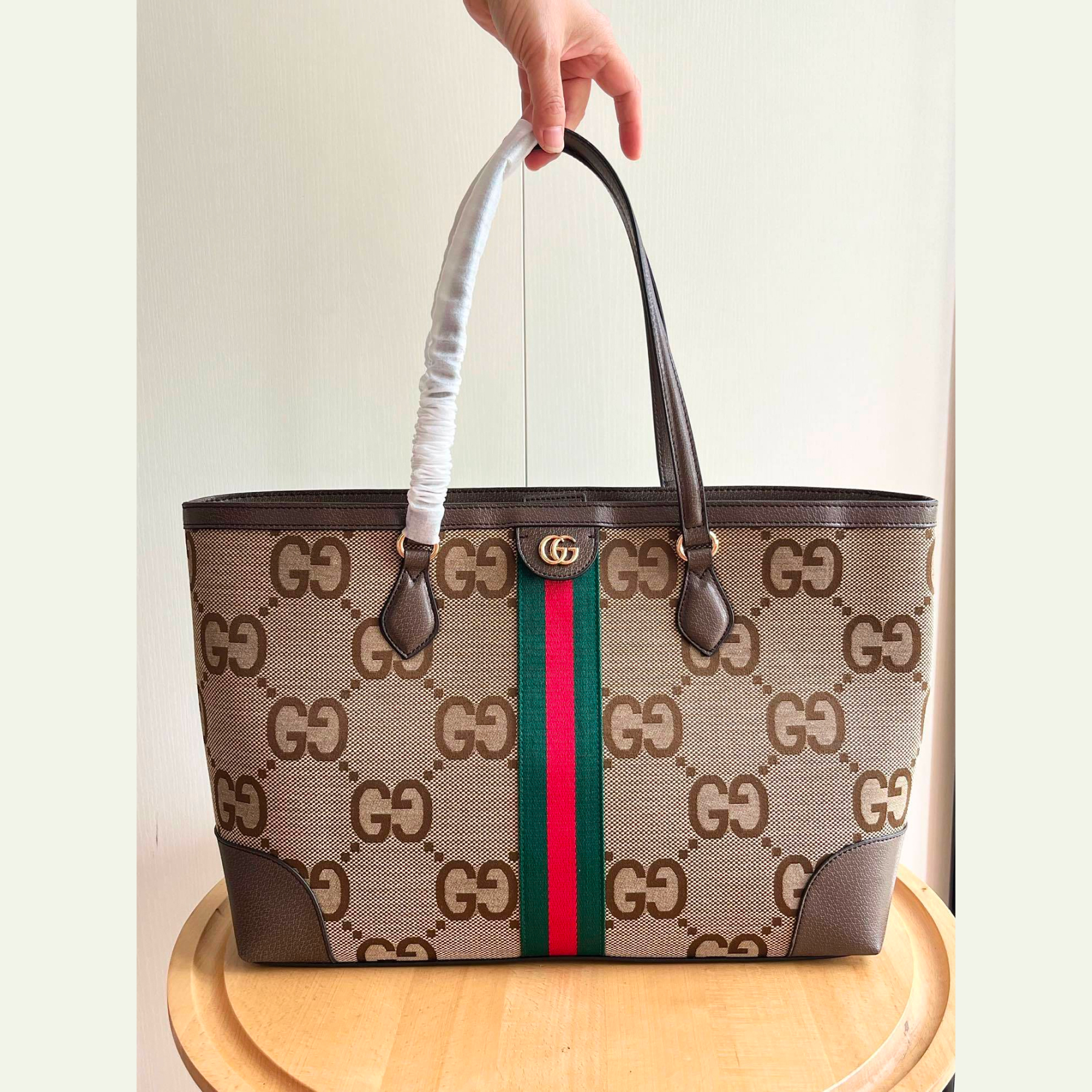 Double-G Ophidia medium tote bag Brown- Bag - Gorchic - $124.99
