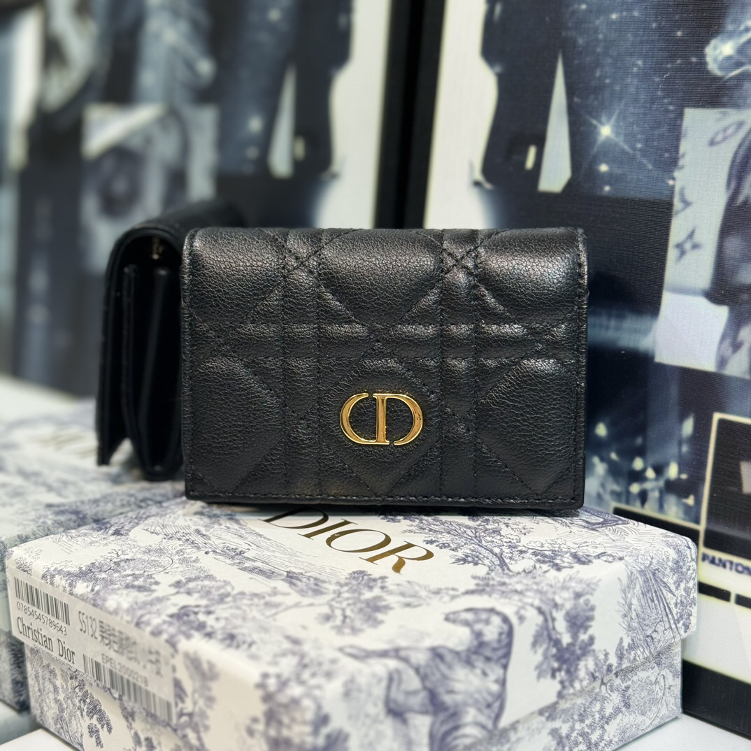 D Inspired Caro Compact Wallet - Black Wallet - Gorchic - $72.99