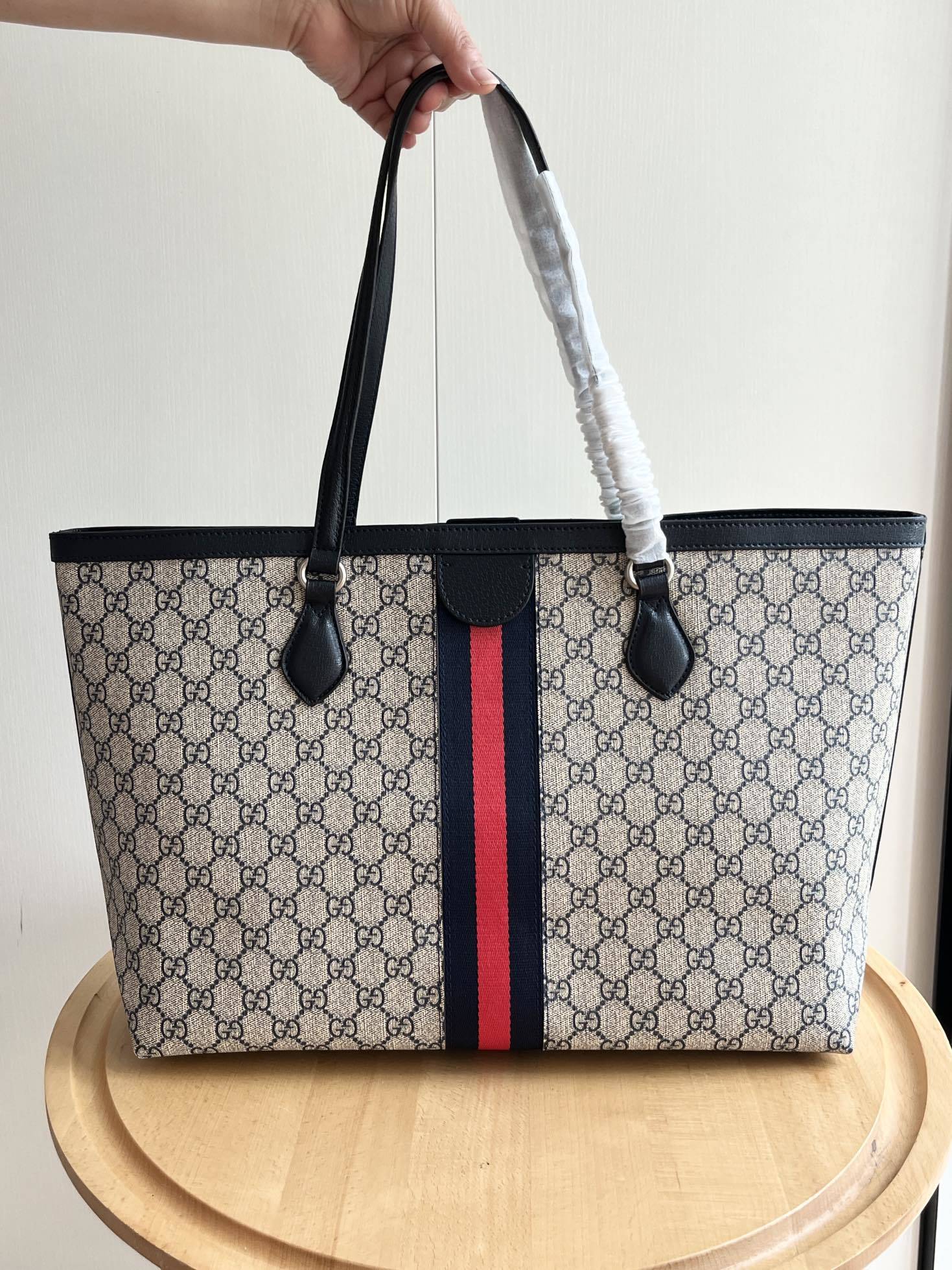 Double-G Ophidia medium tote bag Blue- Bag - Gorchic - $124.99
