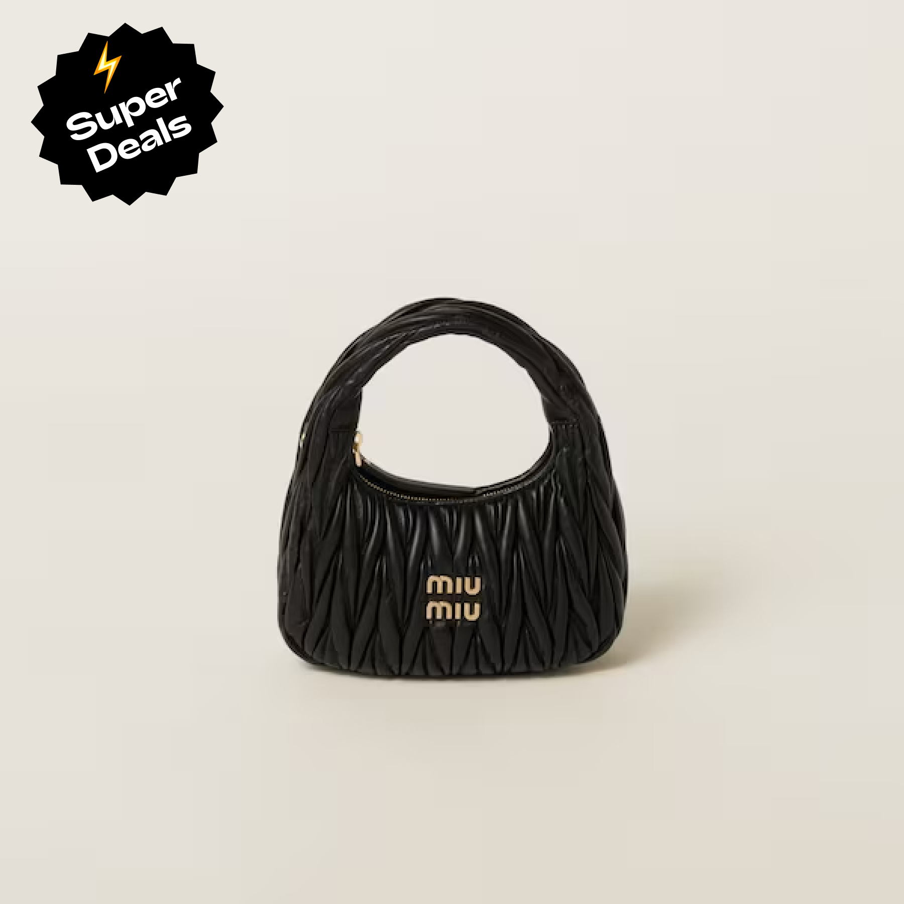 MU Wander matelassé nappa leather hobo bag handbag - Bag - Gorchic - $114.99