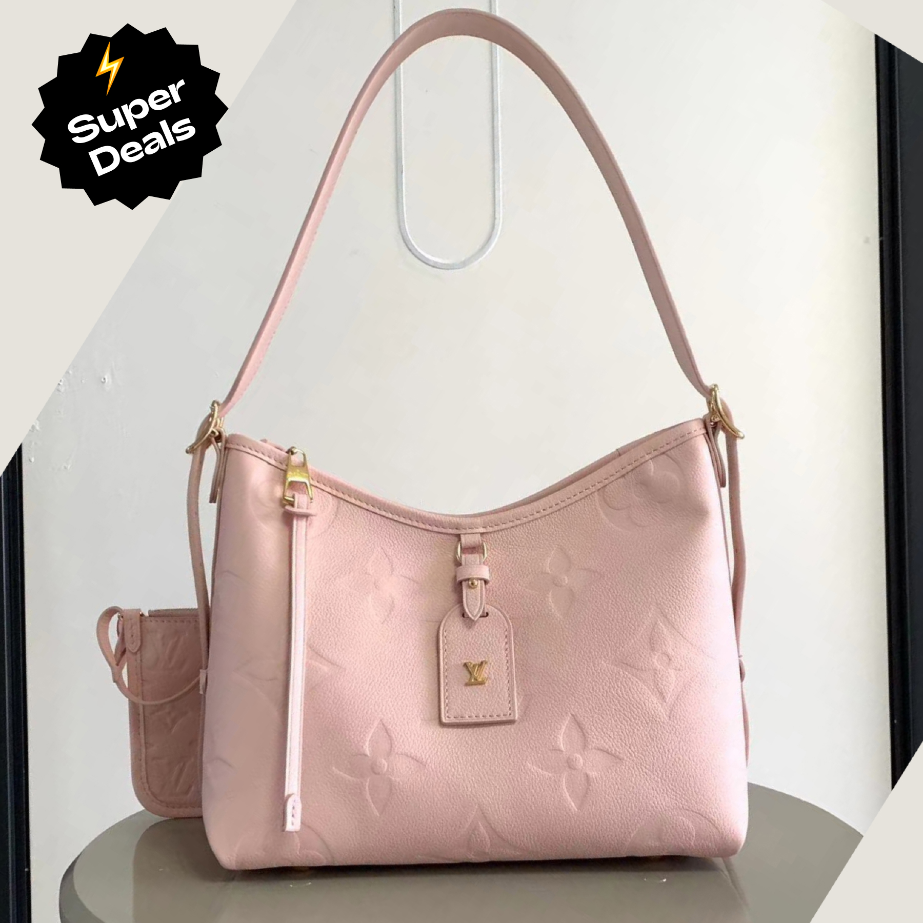Designer Monogram CarryAll PM - Pink Bag - Gorchic - $114.99