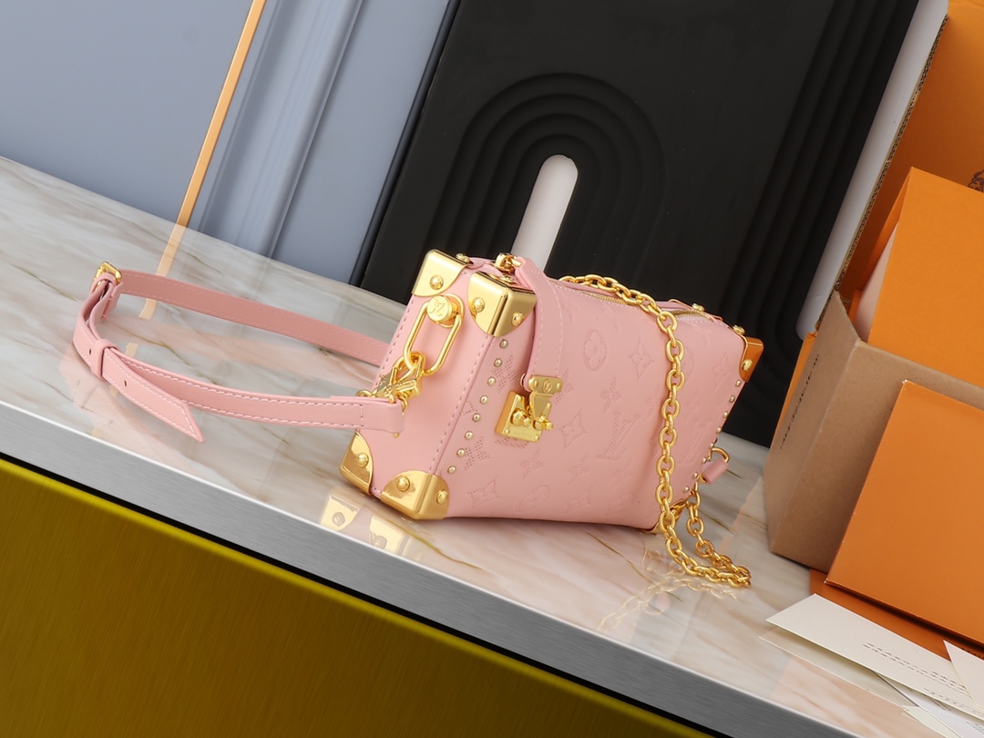 Designer Monogram Side Trunk PM Pink - Bag - Gorchic - $137.99