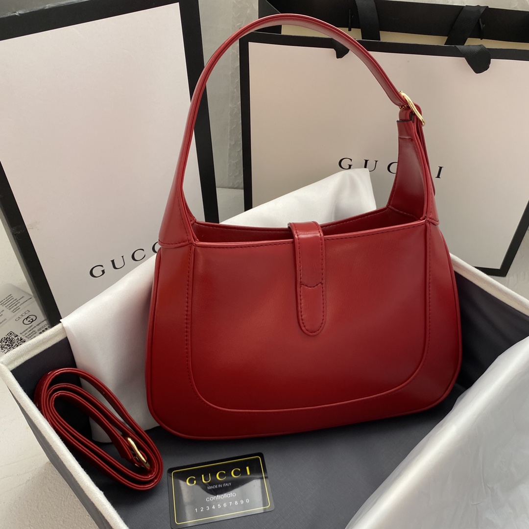 Double-G Jackie 1961 small shoulder bag-Red - Bag - Gorchic - $124.99