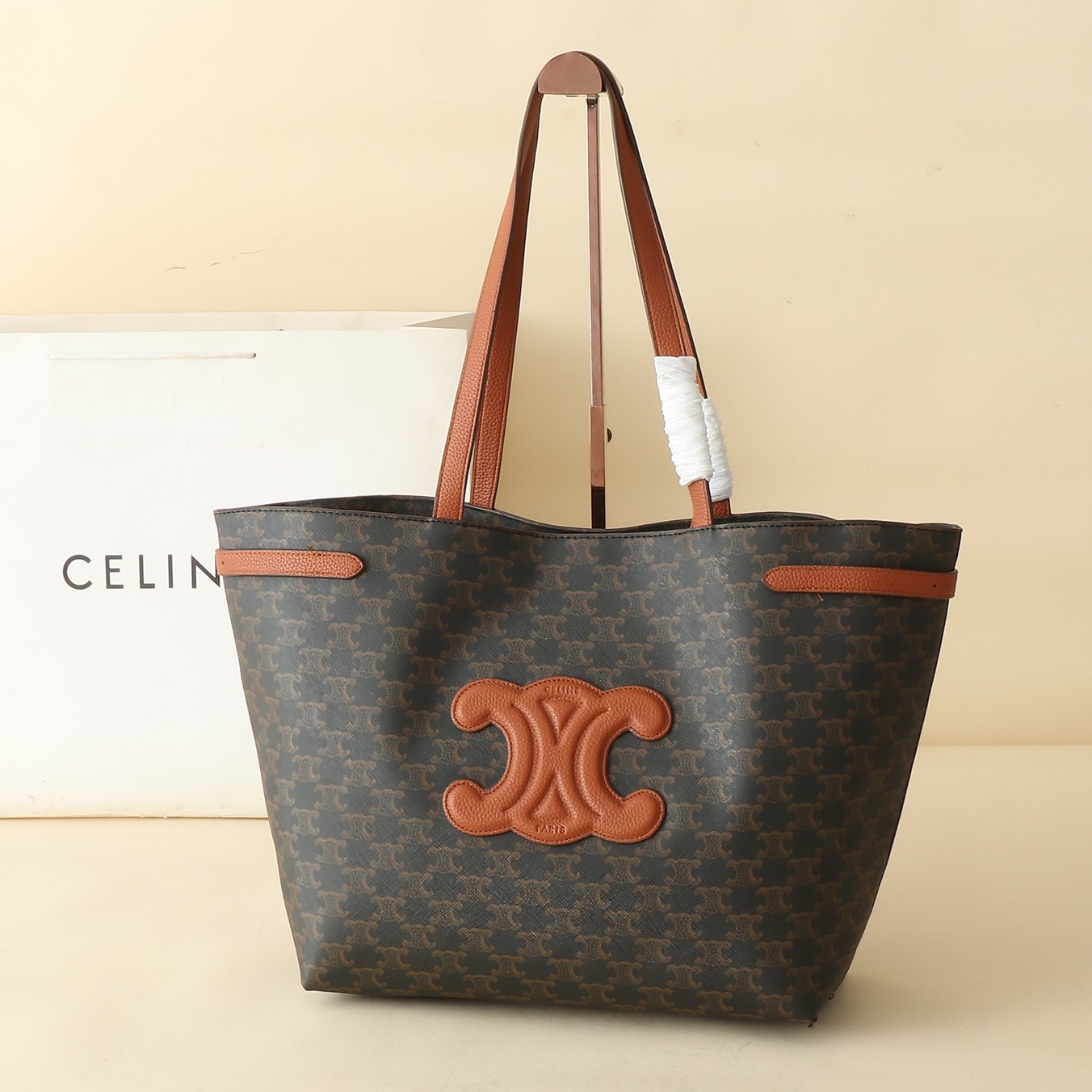 CL Cabas Aniais Tote bag Olive Brown - Bag - Gorchic - $146.99