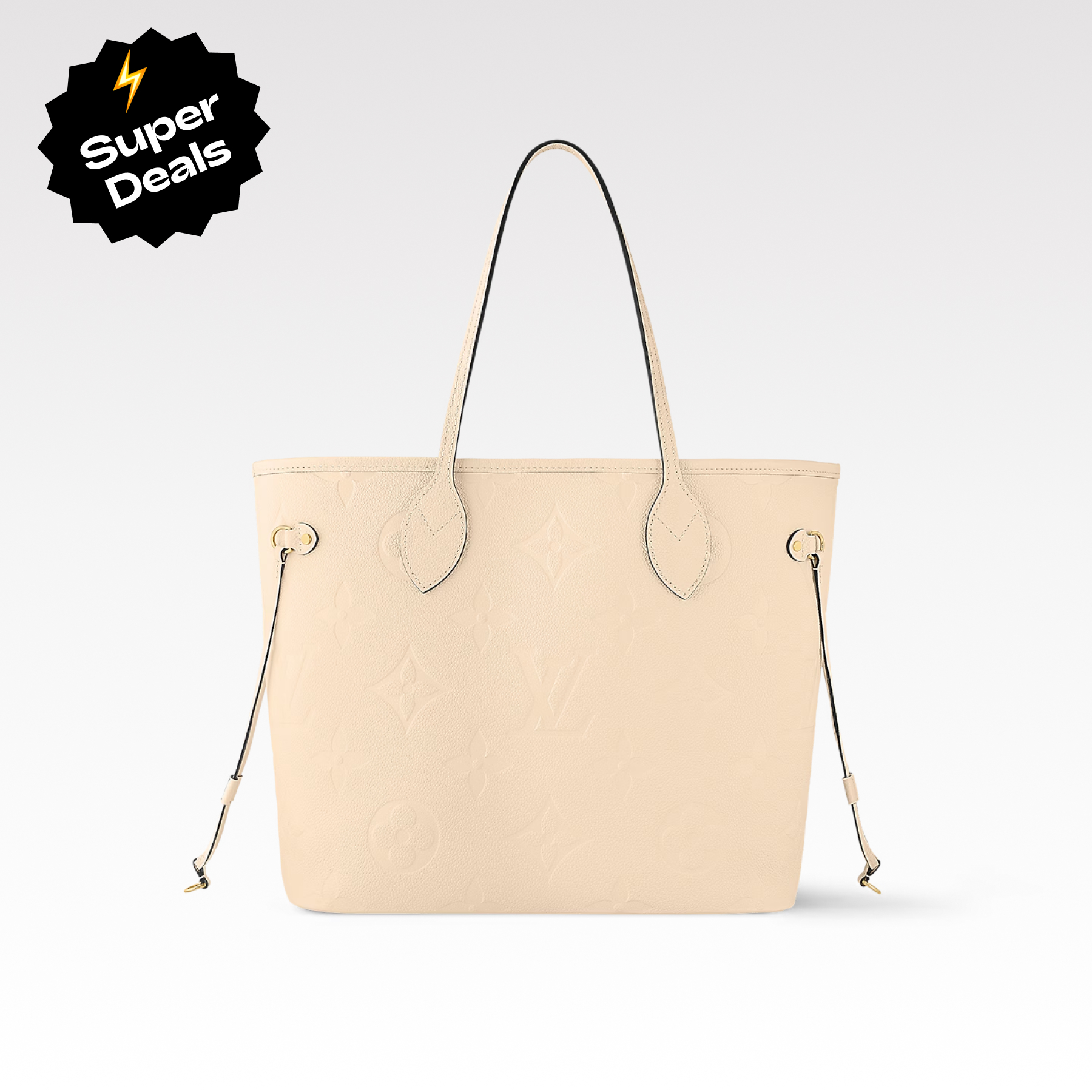 Designer Monogram Neverfull Full Leather Embossed Medium Handbag - Gorchic - $118.99