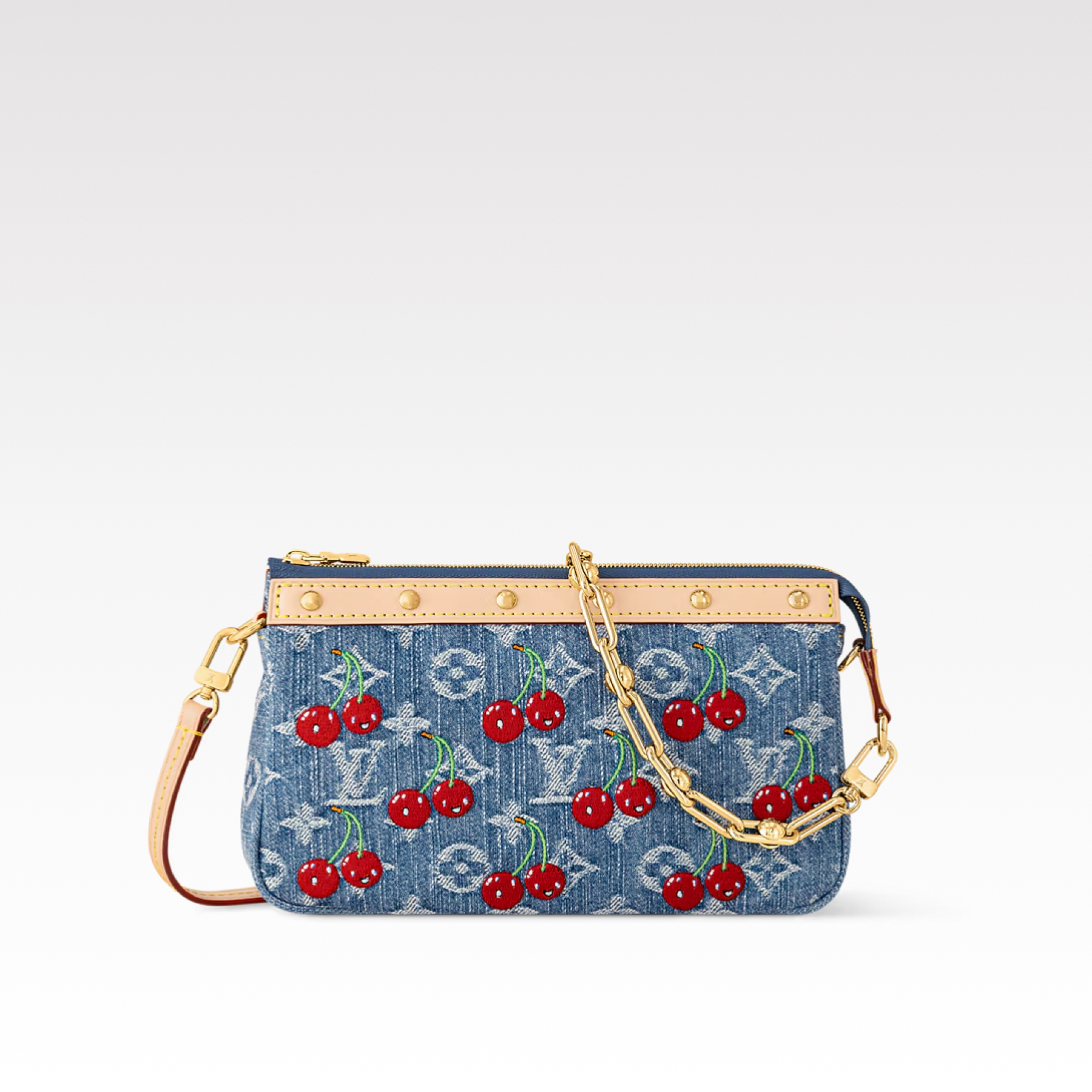 Designer Monogram x Murakami x TM Pochette Denim Accessoires Bag - Gorchic - $119.99