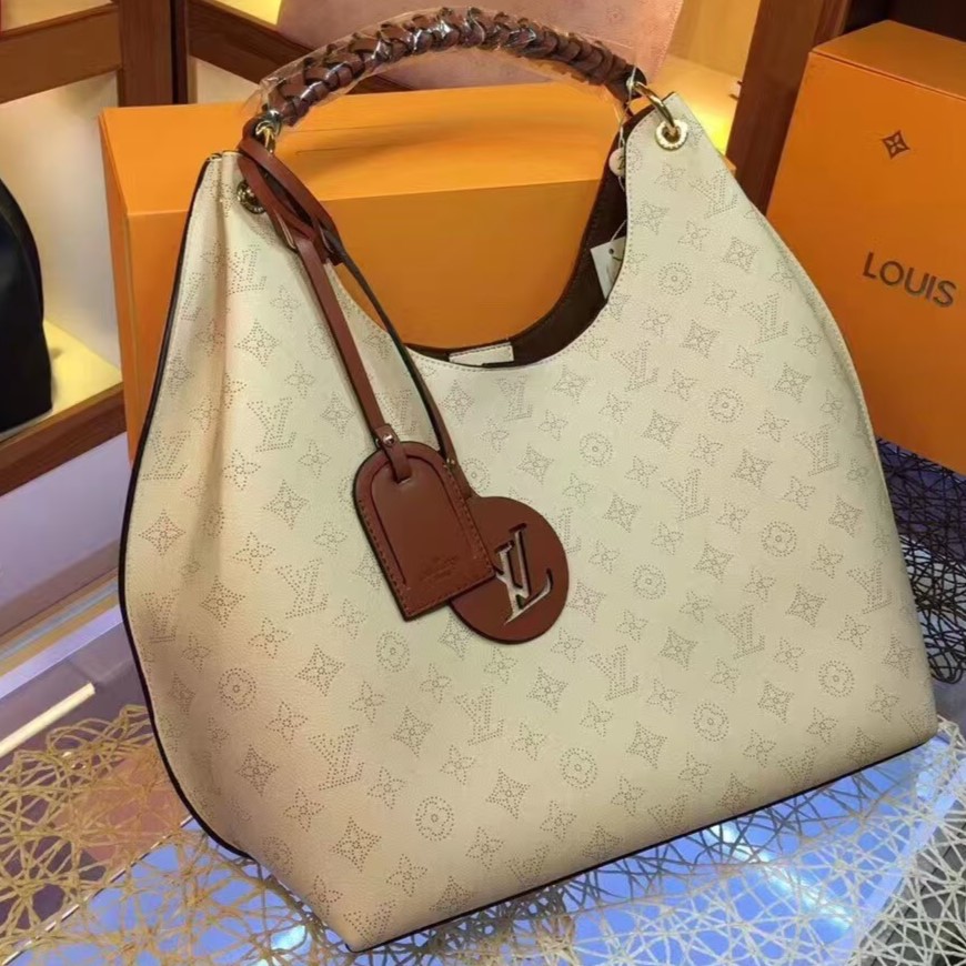 Designer Monogram Mahina Carmel Hobo - Gorchic - $135.99
