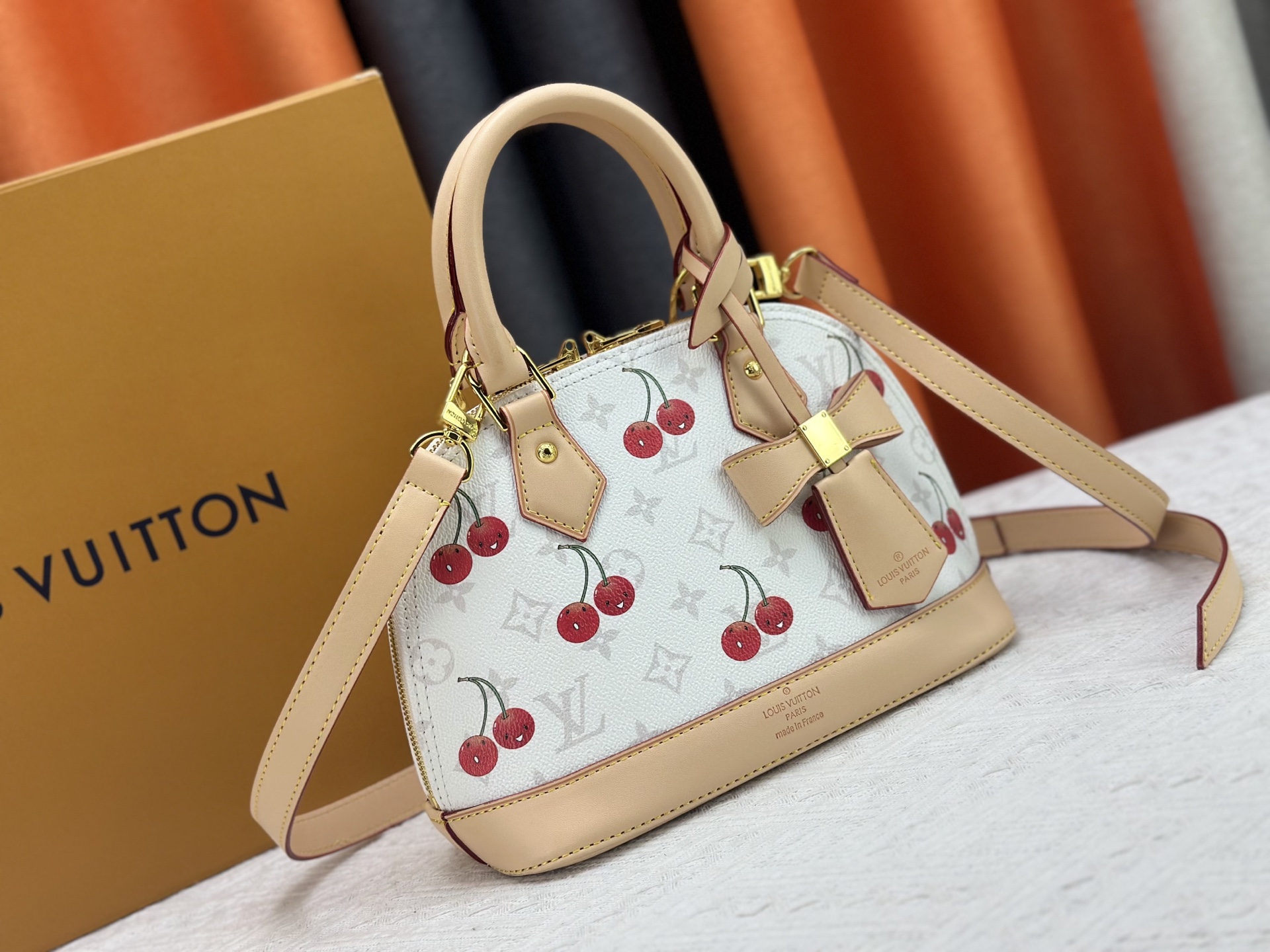 Designer Monogram x Murakami x TM Alma BB White Bag - Gorchic - $128.99
