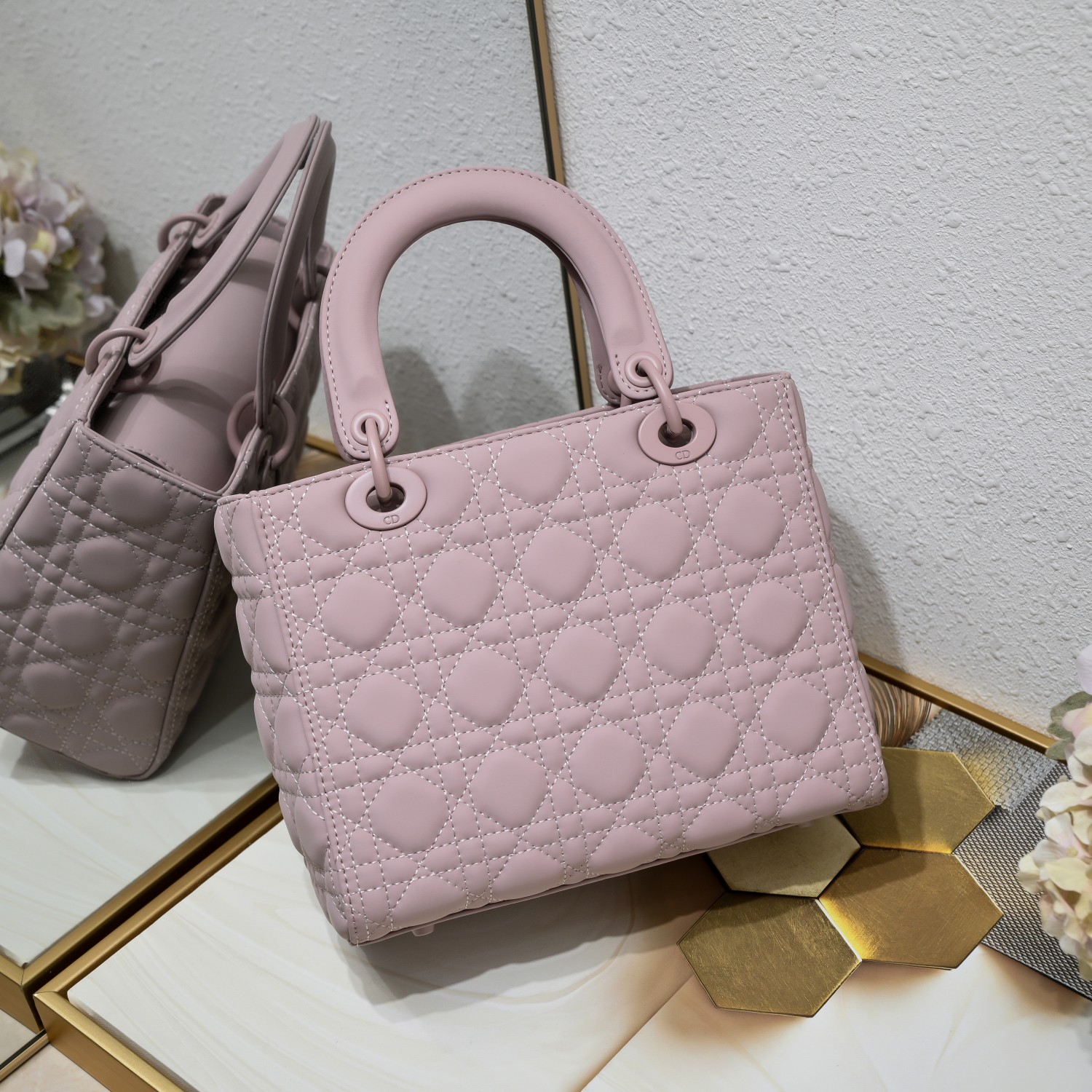 D Inspired Medium Lady D Inspired Bag Purple Ultramatte Calfskin - Bag - Gorchic - $146.99