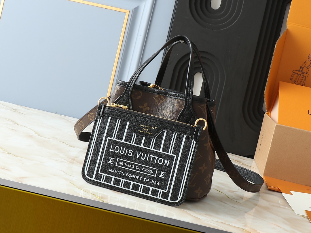 Designer Monogram Neverfull Black Small Handbag - Bag - Gorchic - $119.99