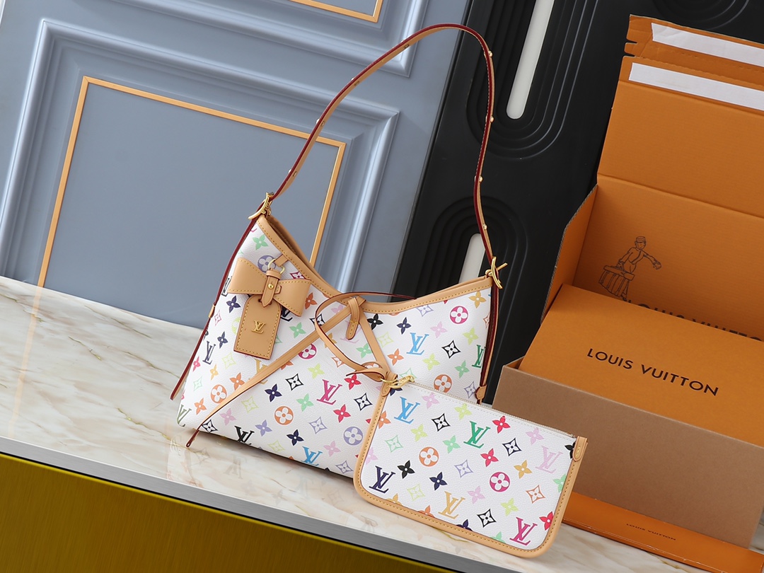 Designer Monogram x Murakami x TM CarryAll PM White Bag - Gorchic - $119.99