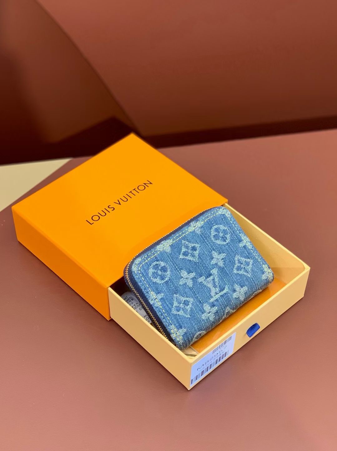 Designer Monogram Lou Wallet Monogram Denim Wallet - Gorchic - $80.99