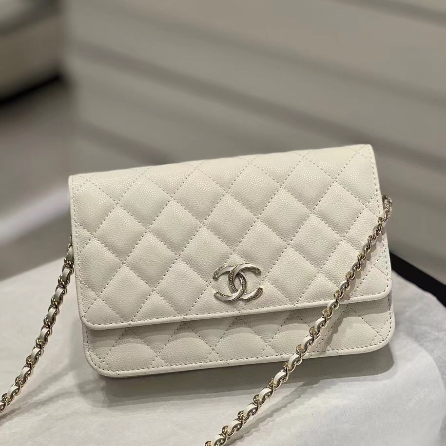 CC Inspired Classic Calfskin Handbags On Golden Chain - Bag - Gorchic - $125.99
