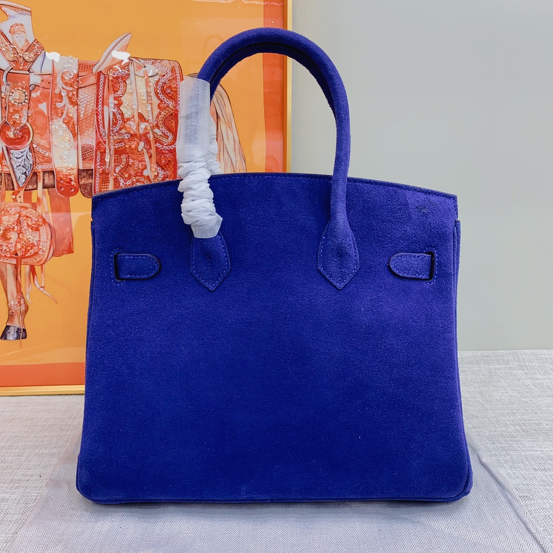 H-Inspired Birkin Bag Doblis Bag Golden Hardware-Dark Blue Bag - Gorchic - $181.99