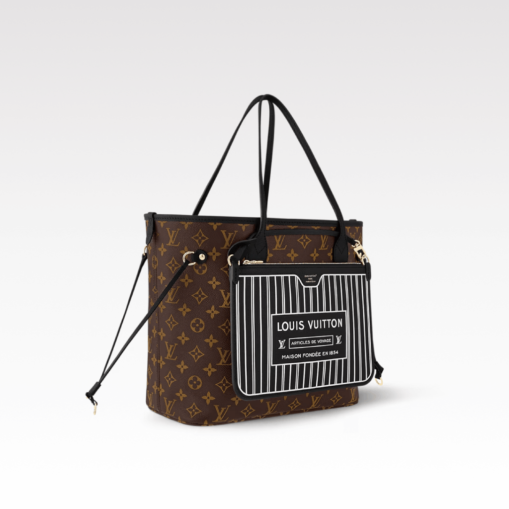 Designer Monogram Neverfull Black Medium Handbag - Bag - Gorchic - $124.99