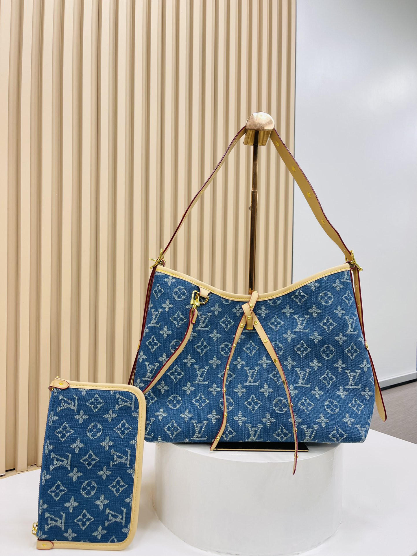 Designer Monogram CarryAll PM - Denim Bag - Gorchic - $128.99