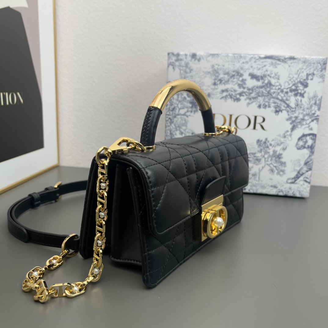 D Inspired ange mini black leather Black bag - Bag - Gorchic - $146.99