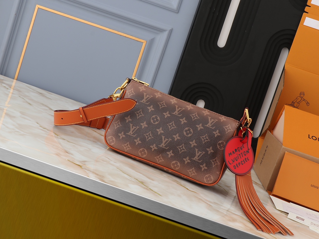 Designer Monogram Pochette Accessoire XL Brown - Bag - Gorchic - $117.99