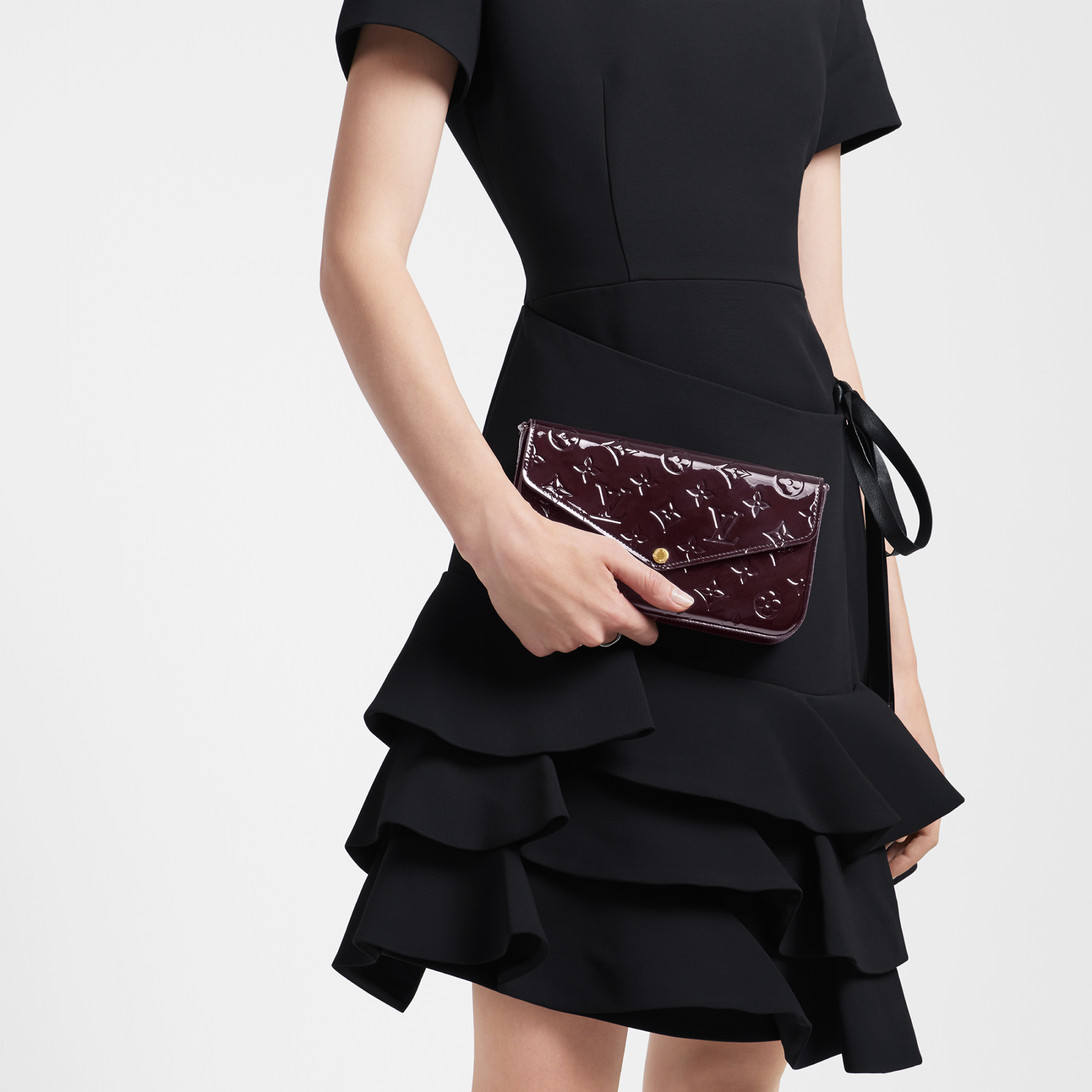 Designer Monogram Felicie Pochette Monogram Vernis- Bag - Gorchic - $82.99