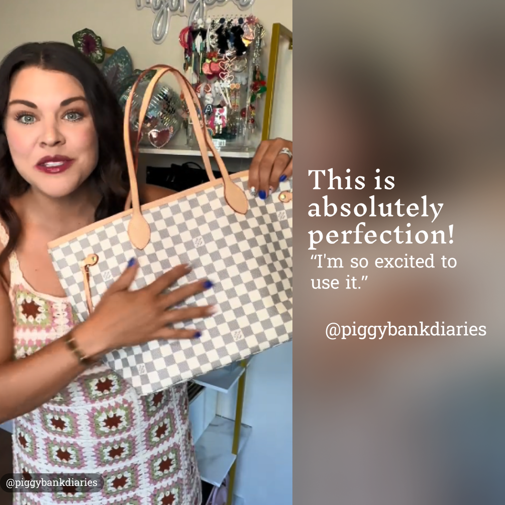 Designer Monogram Damier Azur Neo Neverfull PM - Bag - Gorchic - $110.99
