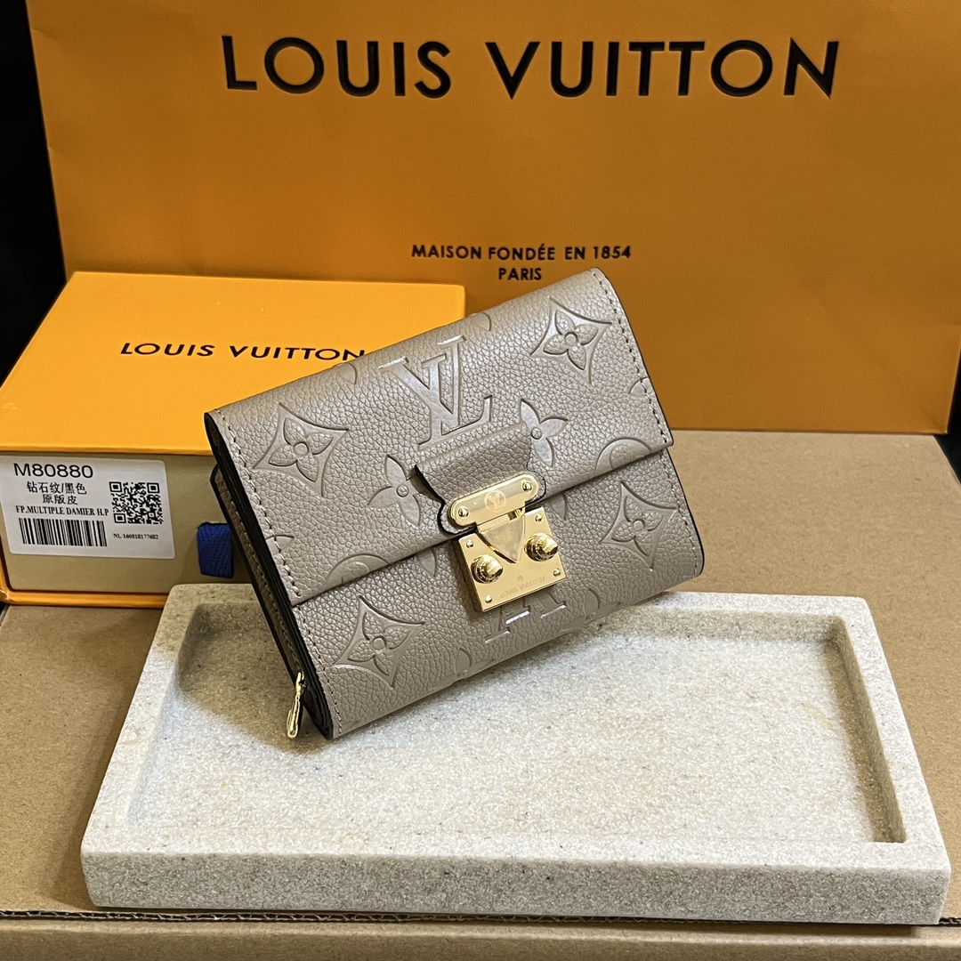 Designer Monogram Métis Monogram Empreinte Wallet-Elephant Gray Wallet - Gorchic - $55.99