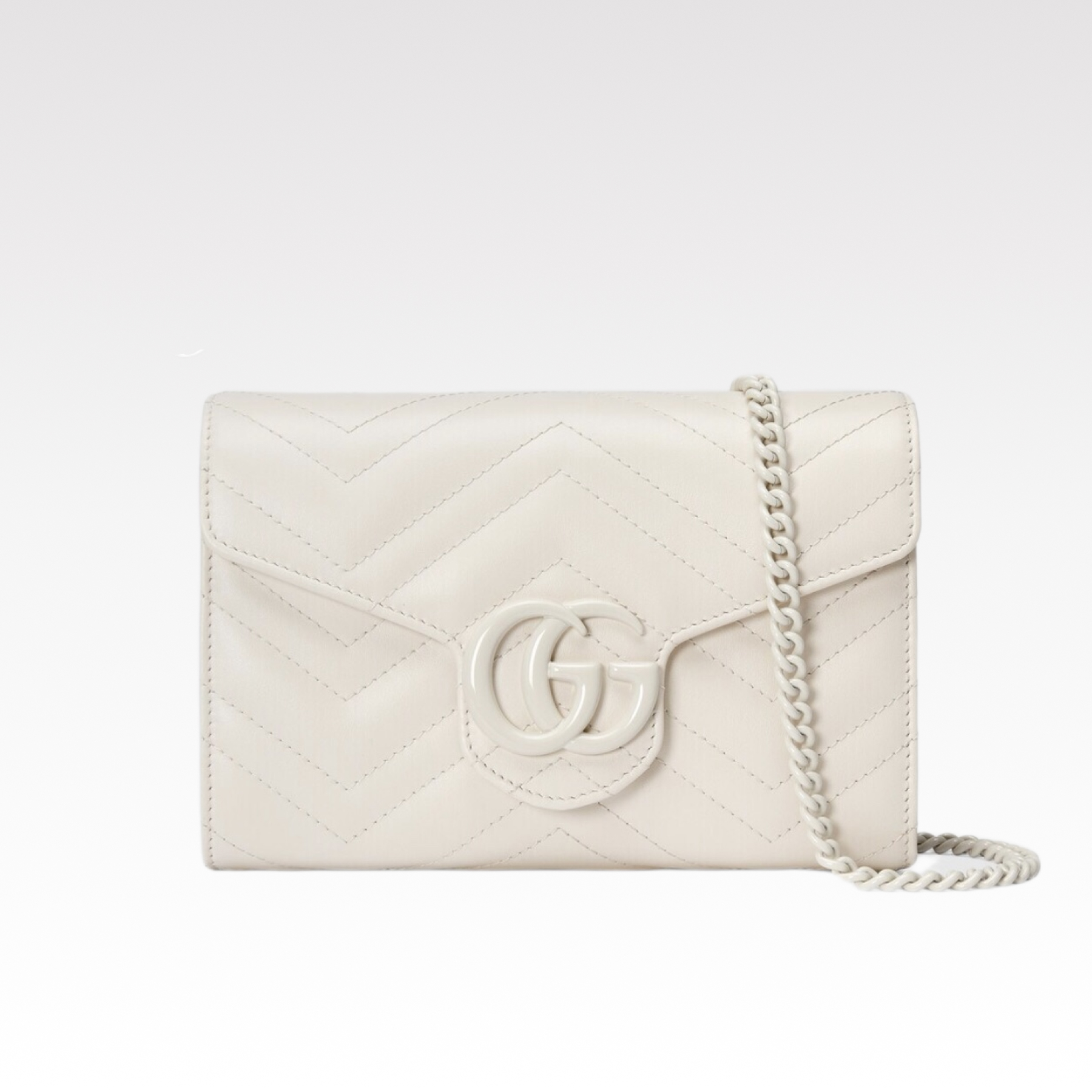 Double-G Marmont Chain Wallet - White Wallet - Gorchic - $123.99