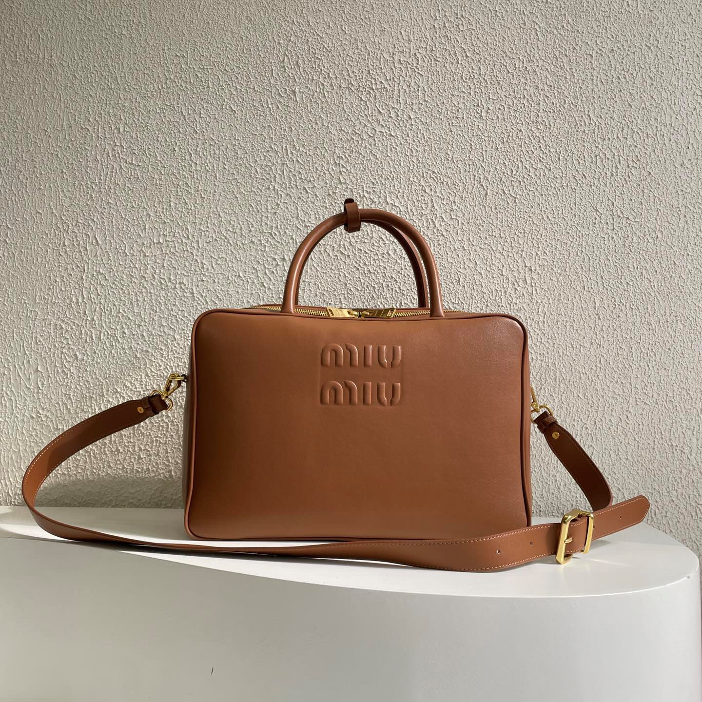 Residenza MU Leather Top-Handle Bag- Brown - Bag - Gorchic - $158.99