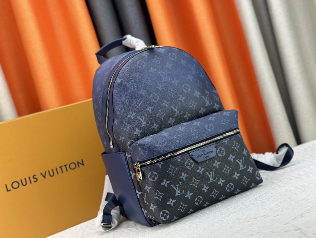 Designer Monogram Discovery Backpack Navy Blue - Bag - Gorchic - $158.99