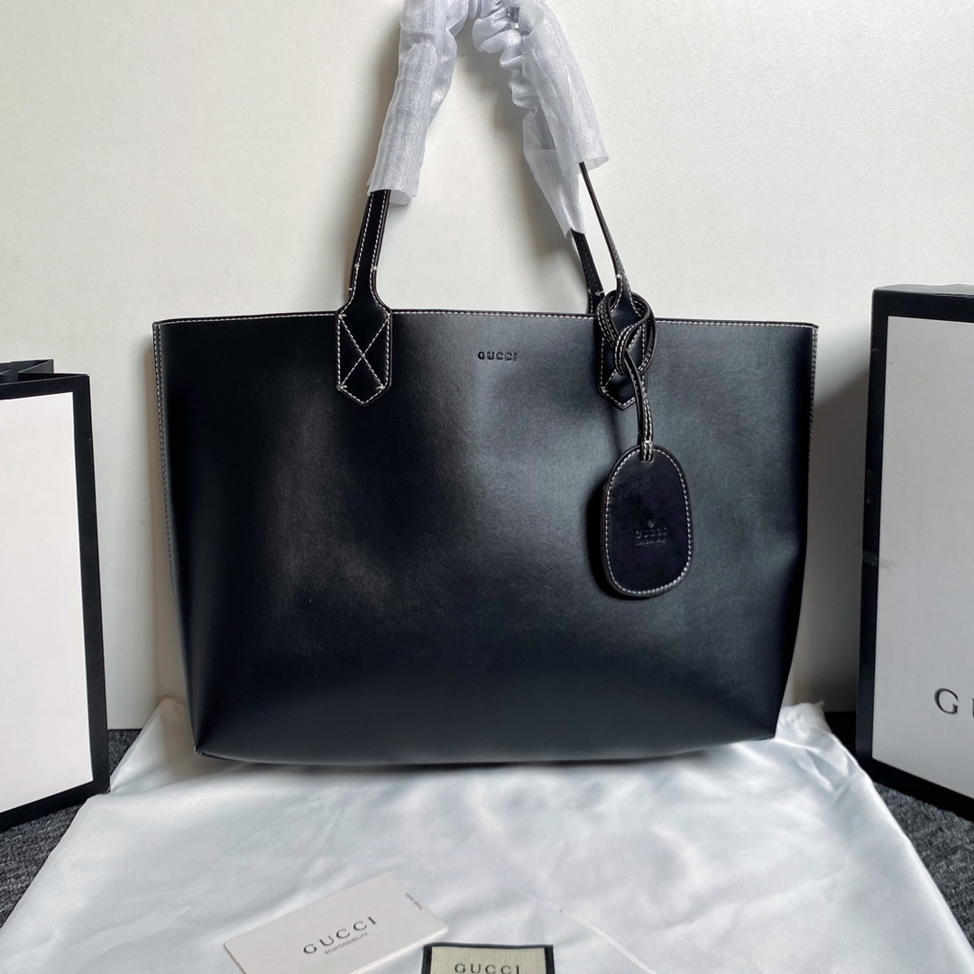 Double-G GG Monogram Blooms Medium Reversible Tote Beige Blue Navy - Bag - Gorchic - $143.99