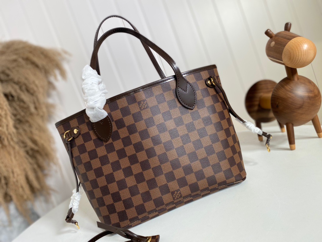 Designer Monogram Damier Ebene Canvas Neverfull PM Cherry - Bag - Gorchic - $110.99