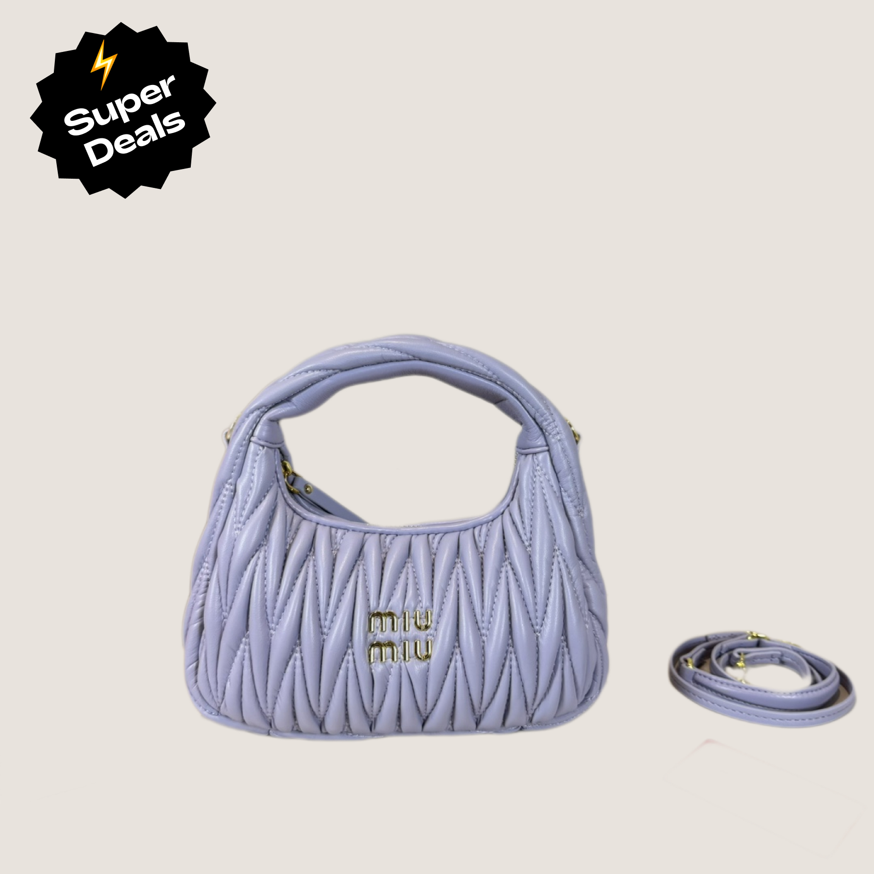 MU Wander matelassé nappa leather hobo bag handbag - Bag - Gorchic - $114.99