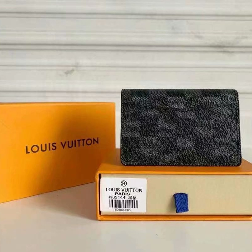 Designer Monogram Pocket Organizer Black Wallet - Gorchic - $39.99