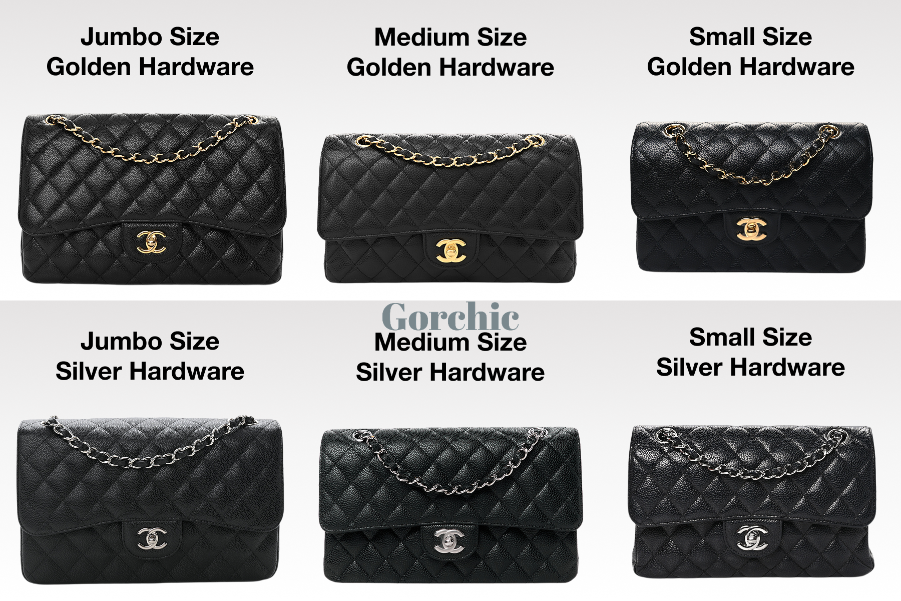 CC Inspired Classic Flag Bag Medium Classic Double Flap Bag SO Black Crumpled Calfskin Sier Hardware - Bag - Gorchic - $125.99