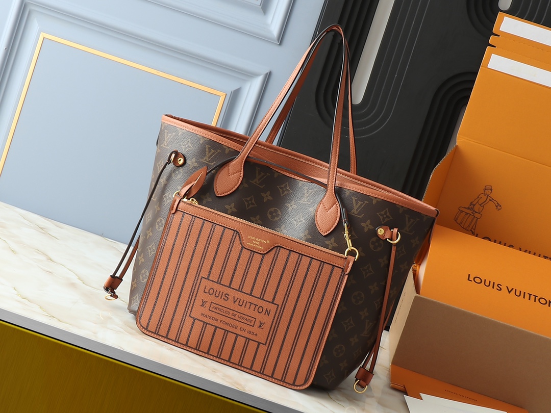 Designer Monogram Neverfull Khaki Medium Handbag - Bag - Gorchic - $124.99