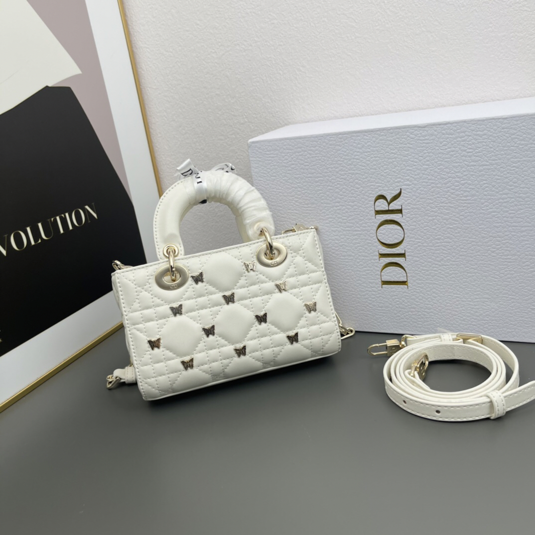 D Inspired Lady D Inspired Butterfly Rivet Calfskin Bags - Bag - Gorchic - $174.99
