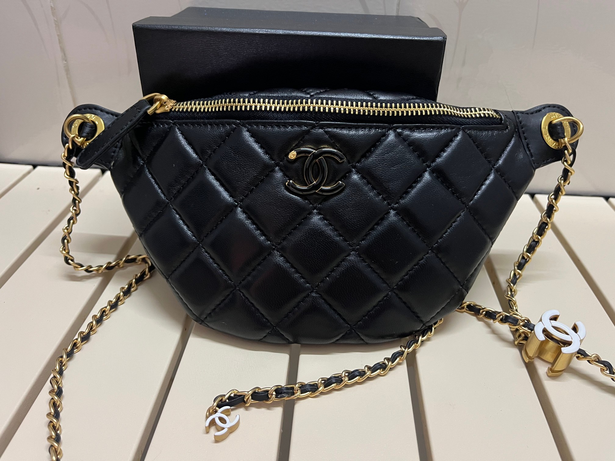CC Inspired Waist Bag 24A-Black - Bag - Gorchic - $129.99