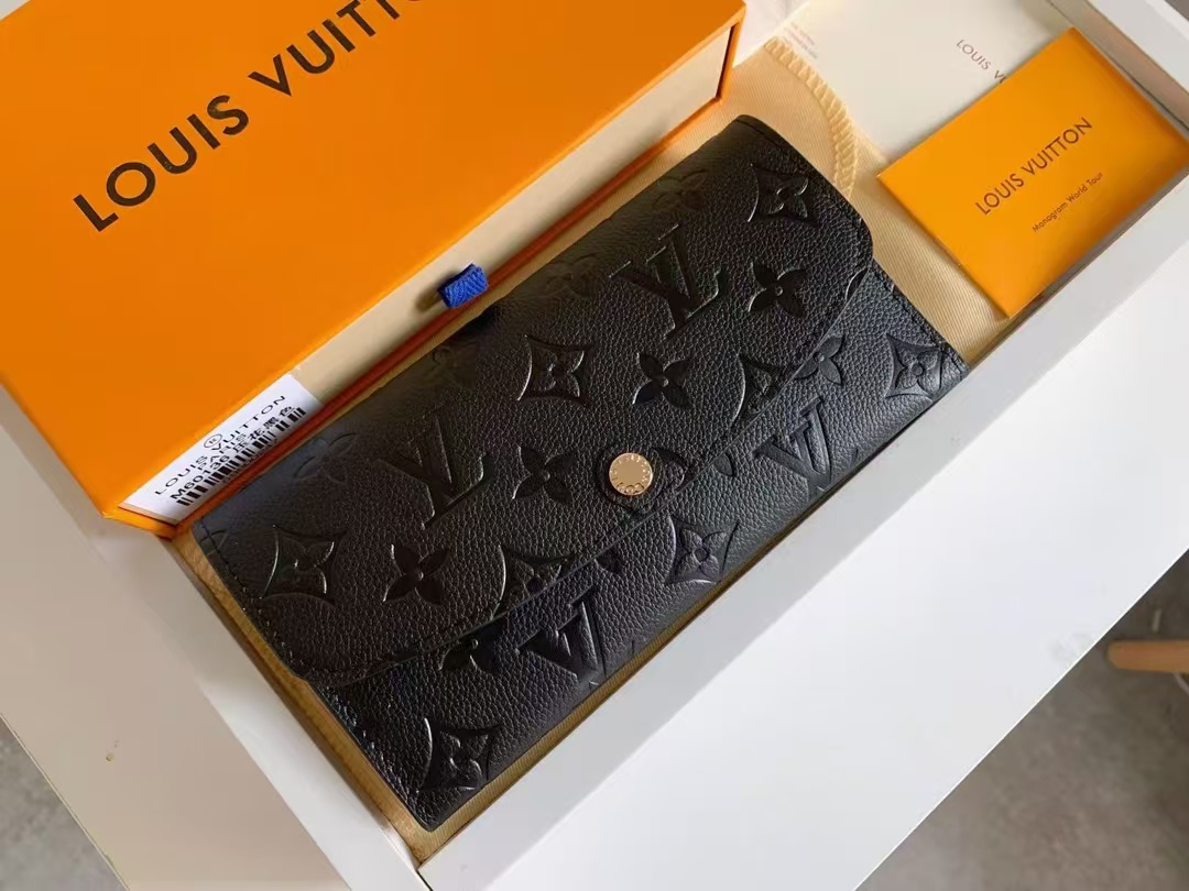Designer Monogram Empreinte Leather Emilie Wallet - Gorchic - $86.99