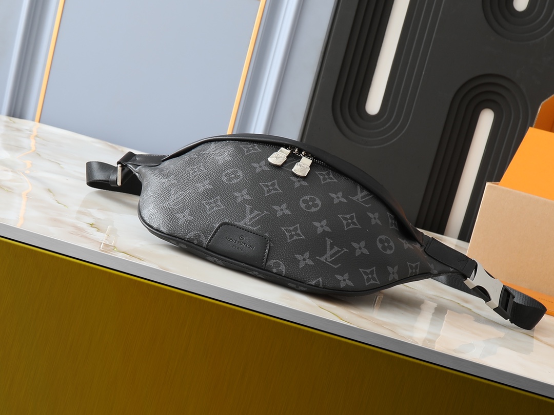 Designer Monogram Discovery Bum Bag - Black Old Fashioned Bag - Gorchic - $123.99
