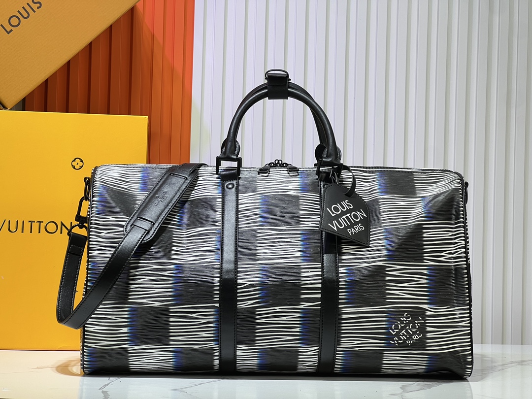 Designer Monogram Keepall Bandoulière 50 blue moon - Bag - Gorchic - $165.99