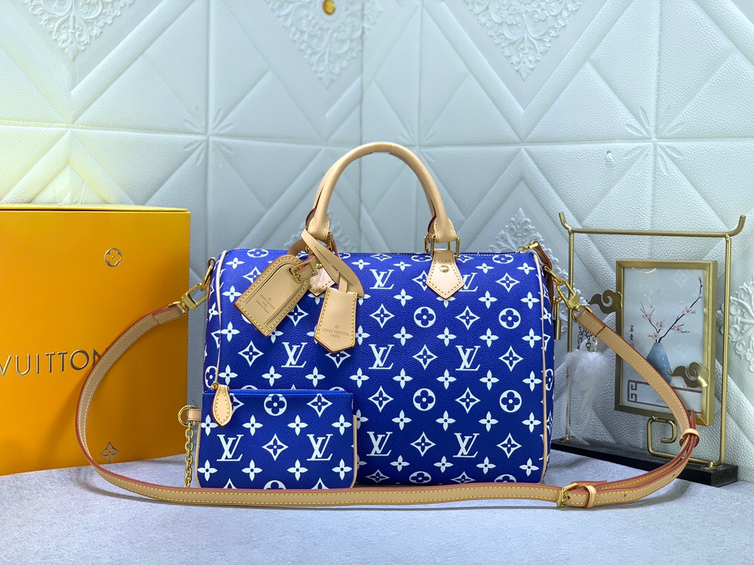 Designer Monogram SPEEDY P9 BANDOULIERE 30 HANDBAG - Bag - Gorchic - $146.99
