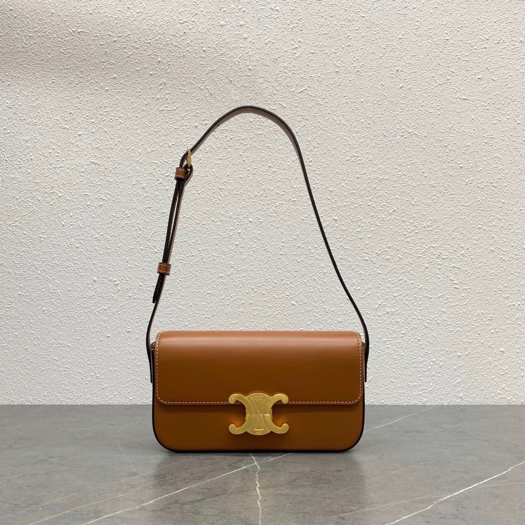CL shoulder bag claude in shiny calfskin brown - Bag - Gorchic - $113.99