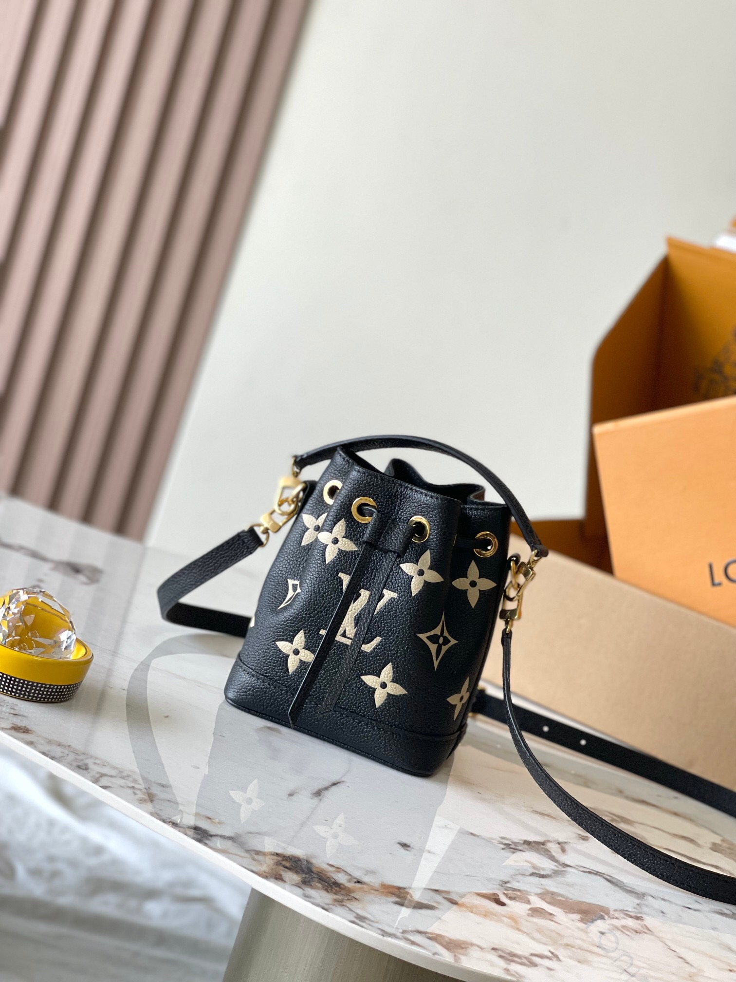 Designer Monogram Nano Noe Black shoulder bag - Gorchic - $93.99