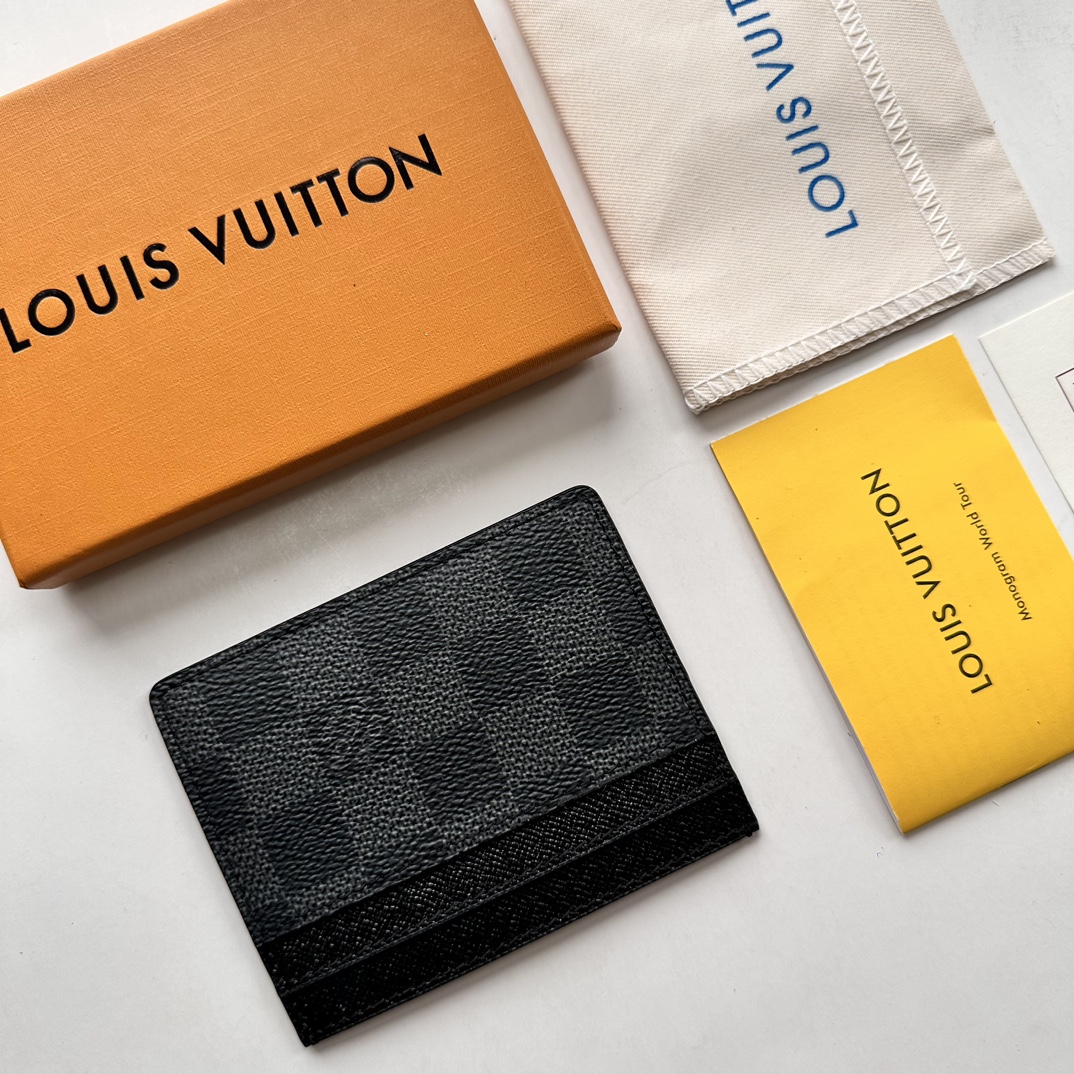 Designer Monogram Neo Porte Cartes Black Wallet - Gorchic - $35.99