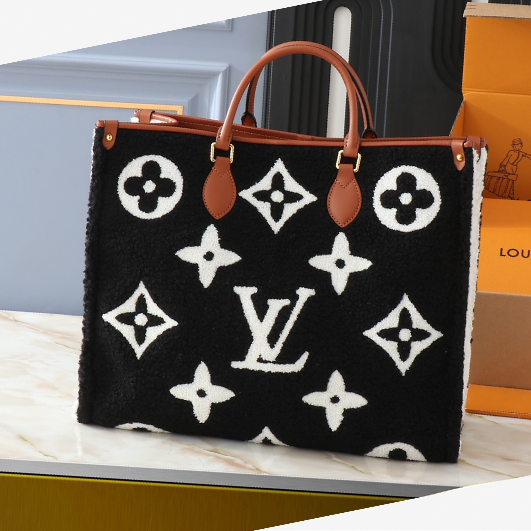 Designer Monogram Onthego MM Monogram Reverse Black Bag - Gorchic - $119.99
