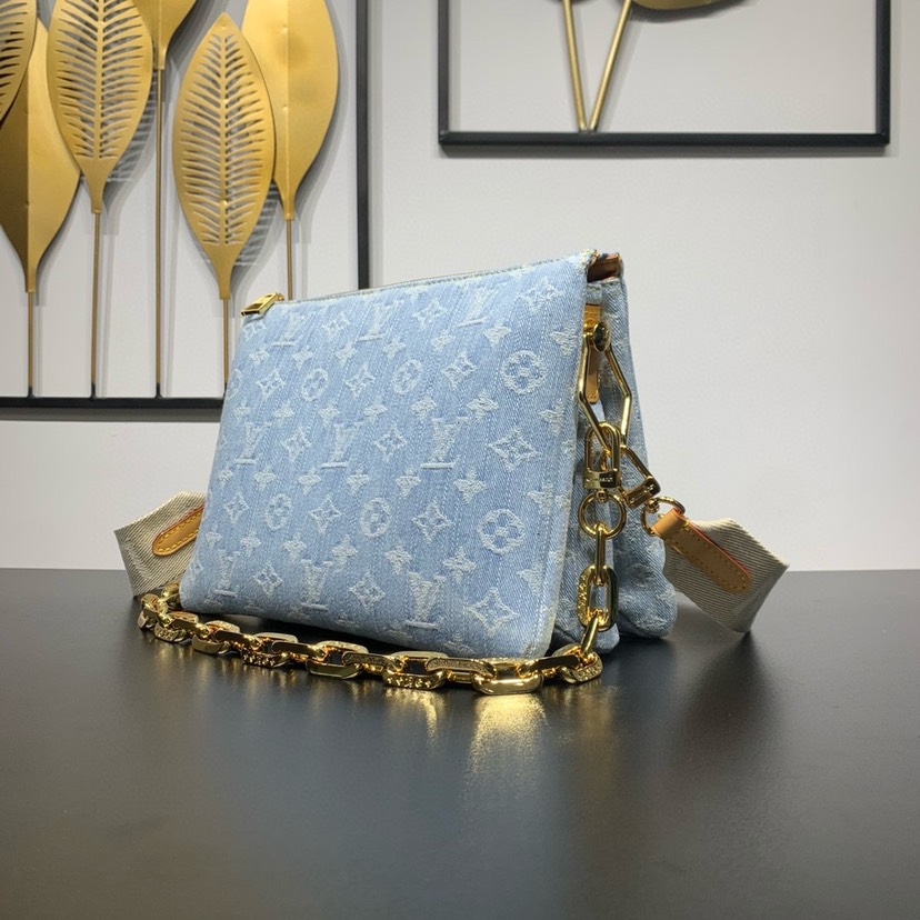 Designer Monogram Coussin Demin Small Handbag - Gorchic - $128.99